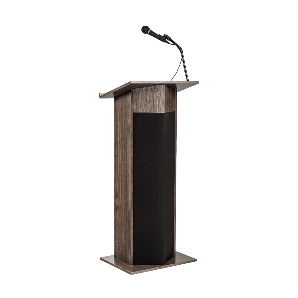 National Public Seating 111PLS-RW Floor Lectern w/ (1) Shelf - 22" x 17" x 46",Laminate, Ribbonwood