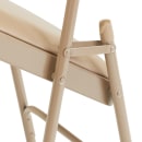 National Public Seating 1301 Folding Chair w/ French Beige Vinyl Back & Seat - Steel Frame, Beige thumbnail 6