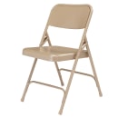 National Public Seating 201 Folding Chair w/ Beige Steel Back & Seat - Steel Frame, Beige thumbnail 3