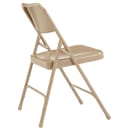 National Public Seating 201 Folding Chair w/ Beige Steel Back & Seat - Steel Frame, Beige thumbnail 4