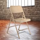 National Public Seating 201 Folding Chair w/ Beige Steel Back & Seat - Steel Frame, Beige thumbnail 8