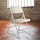 National Public Seating 202 Folding Chair w/ Gray Steel Back & Seat - Steel Frame, Gray thumbnail 5