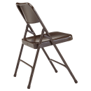 National Public Seating 203 Folding Chair w/ Brown Steel Back & Seat - Steel Frame, Brown thumbnail 4