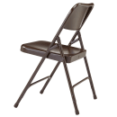 National Public Seating 203 Folding Chair w/ Brown Steel Back & Seat - Steel Frame, Brown thumbnail 5