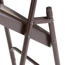 National Public Seating 203 Folding Chair w/ Brown Steel Back & Seat - Steel Frame, Brown thumbnail 6