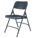 National Public Seating 204 Folding Chair w/ Char-Blue Steel Back & Seat - Steel Frame, Char-Blue thumbnail 3
