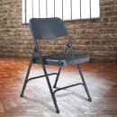 National Public Seating 204 Folding Chair w/ Char-Blue Steel Back & Seat - Steel Frame, Char-Blue thumbnail 8