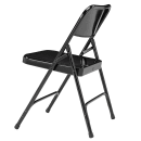 National Public Seating 210 Folding Chair w/ Black Steel Back & Seat - Steel Frame, Black thumbnail 5