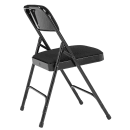 National Public Seating 2210 Folding Chair w/ Black Fabric Back & Seat - Steel Frame, Black thumbnail 4