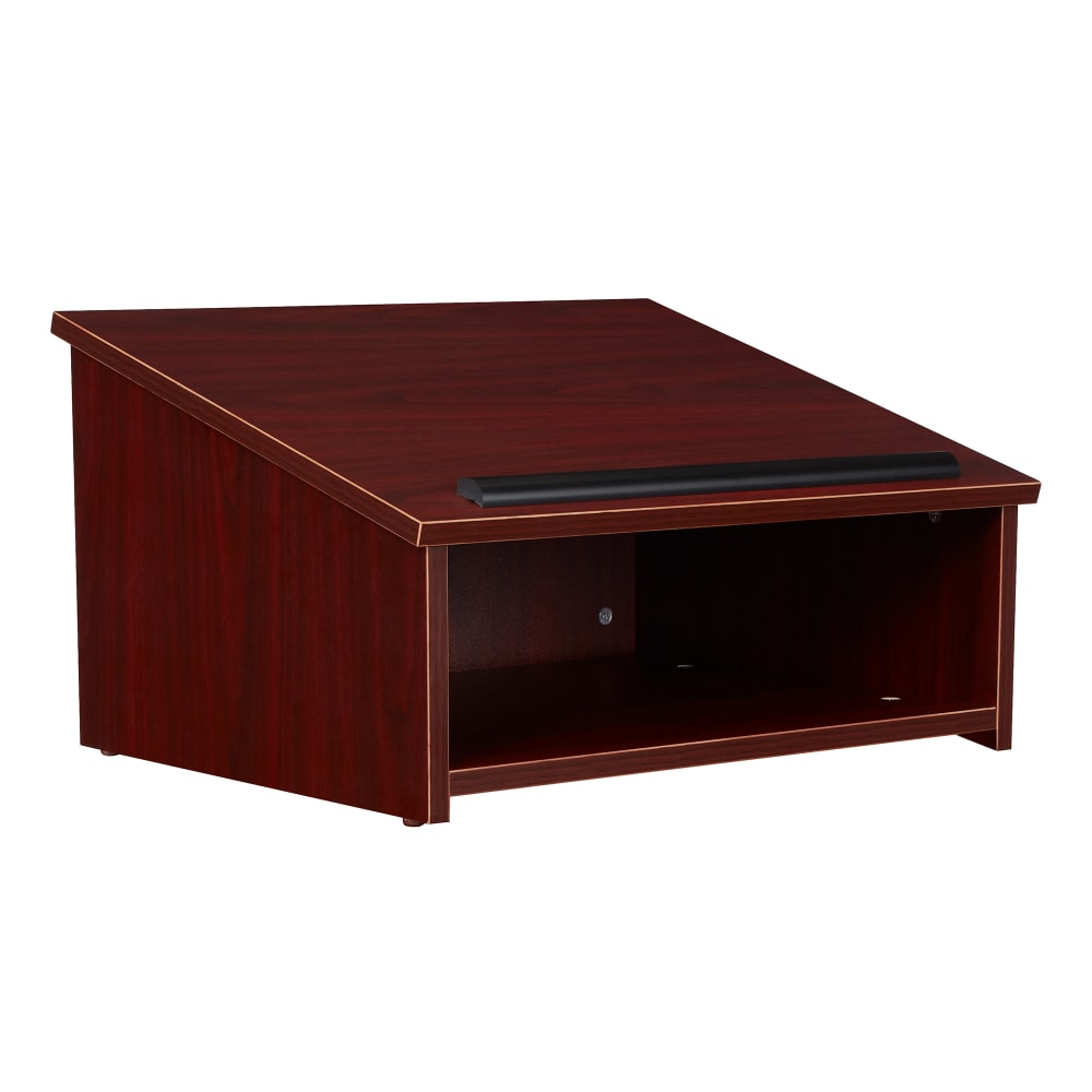 National Public Seating 22-MY Tabletop Lectern w/ (1) Shelf - 23 3/4" x 19 7/8" x 13 3/4", Laminate, Mahogany