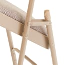 National Public Seating 2301 Folding Chair w/ Café Beige Fabric Back & Seat - Steel Frame, Beige thumbnail 6