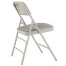 National Public Seating 2302 Folding Chair w/ Graystone Fabric Back & Seat - Steel Frame, Gray thumbnail 4