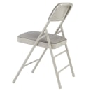 National Public Seating 2302 Folding Chair w/ Graystone Fabric Back & Seat - Steel Frame, Gray thumbnail 5