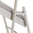 National Public Seating 2302 Folding Chair w/ Graystone Fabric Back & Seat - Steel Frame, Gray thumbnail 6