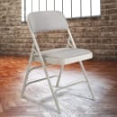 National Public Seating 2302 Folding Chair w/ Graystone Fabric Back & Seat - Steel Frame, Gray thumbnail 8