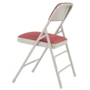 National Public Seating 2308 Folding Chair w/ Majestic Cabernet Fabric Back & Seat - Steel Frame, Gray thumbnail 5
