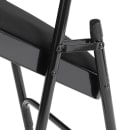 National Public Seating 2310 Folding Chair w/ Midnight Black Fabric Back & Seat - Steel Frame, Black thumbnail 6