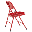 National Public Seating 240 Folding Chair w/ Red Steel Back & Seat - Steel Frame, Red thumbnail 4