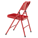 National Public Seating 240 Folding Chair w/ Red Steel Back & Seat - Steel Frame, Red thumbnail 5