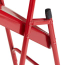 National Public Seating 240 Folding Chair w/ Red Steel Back & Seat - Steel Frame, Red thumbnail 6