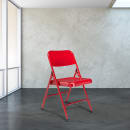 National Public Seating 240 Folding Chair w/ Red Steel Back & Seat - Steel Frame, Red thumbnail 8