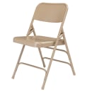 National Public Seating 301 Folding Chair w/ Beige Steel Back & Seat - Steel Frame, Beige thumbnail 3