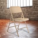 National Public Seating 301 Folding Chair w/ Beige Steel Back & Seat - Steel Frame, Beige thumbnail 8