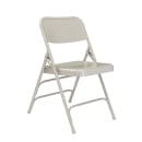 National Public Seating 302 Folding Chair w/ Gray Steel Back & Seat - Steel Frame, Gray thumbnail 2