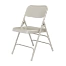 National Public Seating 302 Folding Chair w/ Gray Steel Back & Seat - Steel Frame, Gray thumbnail 3