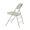 National Public Seating 302 Folding Chair w/ Gray Steel Back & Seat - Steel Frame, Gray thumbnail 5