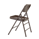National Public Seating 303 Folding Chair w/ Brown Steel Back & Seat - Steel Frame, Brown thumbnail 5
