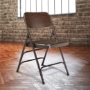 National Public Seating 303 Folding Chair w/ Brown Steel Back & Seat - Steel Frame, Brown thumbnail 8