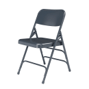National Public Seating 304 Folding Chair w/ Char-Blue Steel Back & Seat - Steel Frame, Char-Blue thumbnail 3