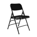 National Public Seating 310 Folding Chair w/ Black Steel Back & Seat - Steel Frame, Black thumbnail 2