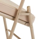 National Public Seating 3201 Folding Chair w/ Beige Vinyl Back & Seat - Steel Frame, Beige thumbnail 6