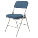 National Public Seating 3215 Folding Chair w/ Regal Blue Fabric Back & Seat - Steel Frame, Gray thumbnail 3