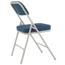 National Public Seating 3215 Folding Chair w/ Regal Blue Fabric Back & Seat - Steel Frame, Gray thumbnail 4