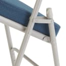 National Public Seating 3215 Folding Chair w/ Regal Blue Fabric Back & Seat - Steel Frame, Gray thumbnail 6