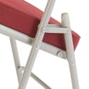 National Public Seating 3218 Folding Chair w/ New Burgundy Fabric Back & Seat - Steel Frame, Gray thumbnail 6