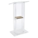 National Public Seating 401S Floor Lectern w/ (1) Shelf - 24" x 15" x 46", Acrylic, Clear thumbnail 5