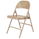 National Public Seating 51 Folding Chair w/ Beige Steel Back & Seat - Steel Frame, Beige thumbnail 2