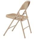 National Public Seating 51 Folding Chair w/ Beige Steel Back & Seat - Steel Frame, Beige thumbnail 4
