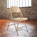 National Public Seating 51 Folding Chair w/ Beige Steel Back & Seat - Steel Frame, Beige thumbnail 7