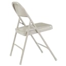 National Public Seating 52 Folding Chair w/ Gray Steel Back & Seat - Steel Frame, Gray thumbnail 3