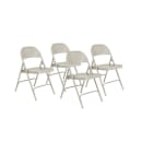 National Public Seating 52 Folding Chair w/ Gray Steel Back & Seat - Steel Frame, Gray thumbnail 8
