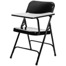 National Public Seating 5210L Folding Chair w/ Black Steel Back & Seat - Left Tablet Arm, Steel Frame, Black thumbnail 4