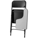National Public Seating 5210L Folding Chair w/ Black Steel Back & Seat - Left Tablet Arm, Steel Frame, Black thumbnail 6