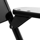 National Public Seating 5210L Folding Chair w/ Black Steel Back & Seat - Left Tablet Arm, Steel Frame, Black thumbnail 7