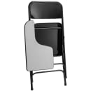National Public Seating 5210R Folding Chair w/ Black Steel Back & Seat - Right Tablet Arm, Steel Frame, Black thumbnail 9