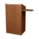 National Public Seating 600-MO Floor Lectern w/ (3) Shelves - 25" x 20" x 46", Laminate, Medium Oak thumbnail 4